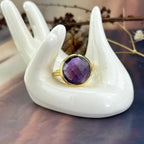 Purple Gemstone Gold Ring