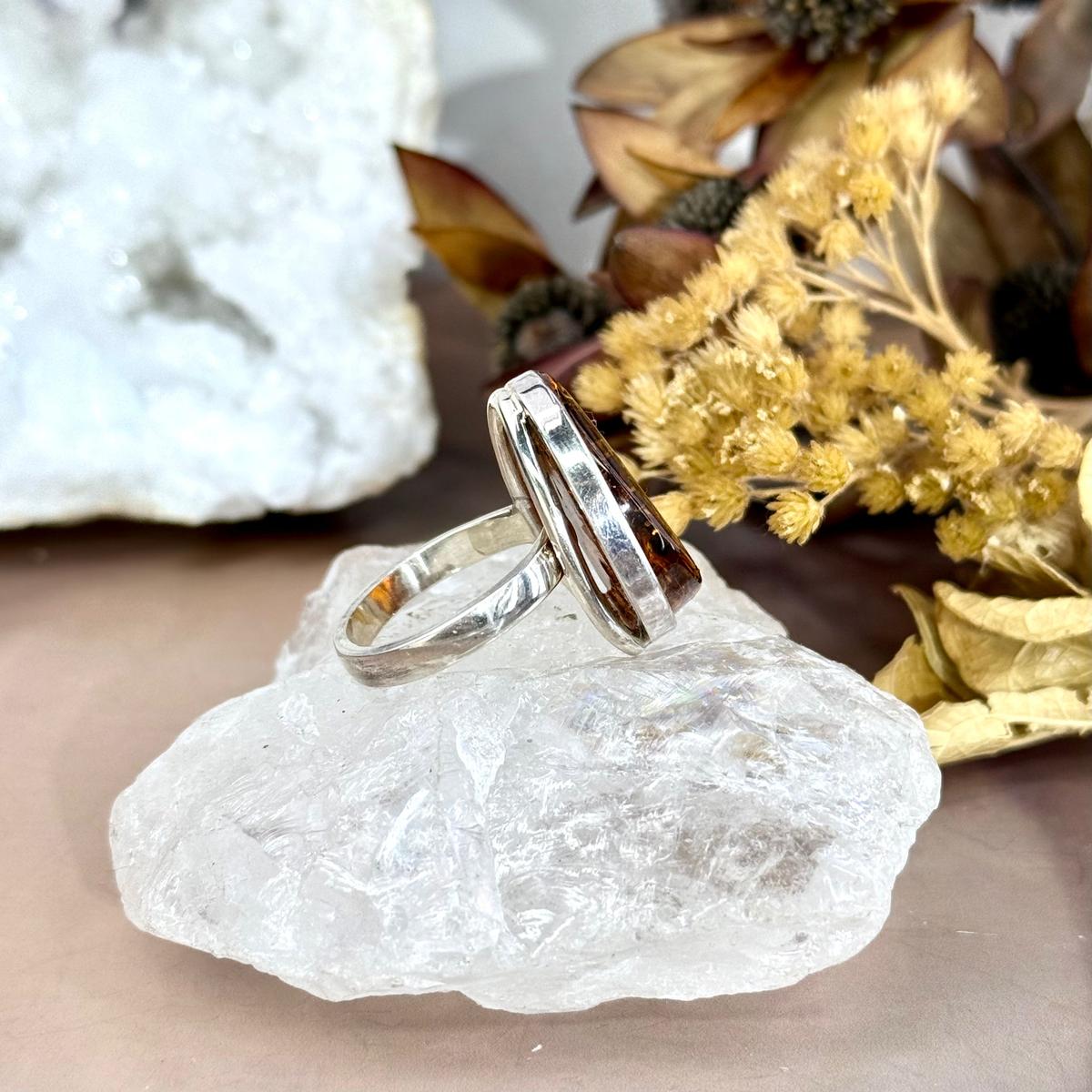 Open Size Amber Ring