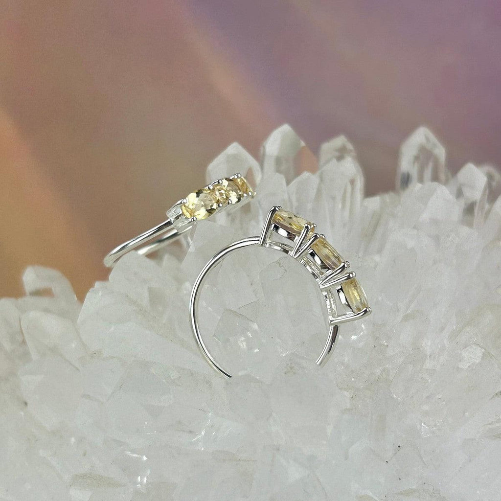 Assorted Gemstone Three Stone Stacker Rings