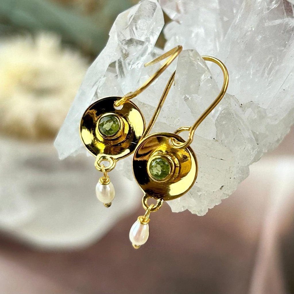 Peridot And Pearl Gold Jewellery