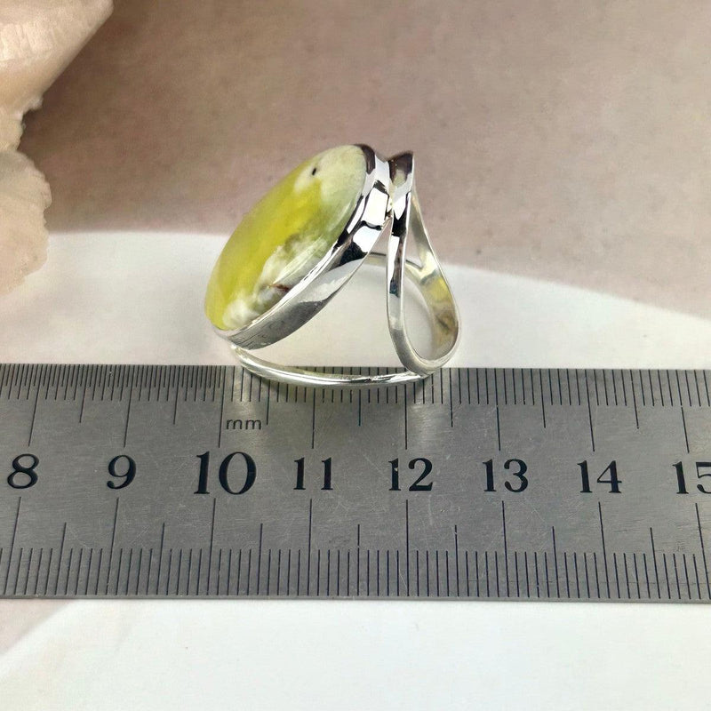 Modern Large Crystal Ring