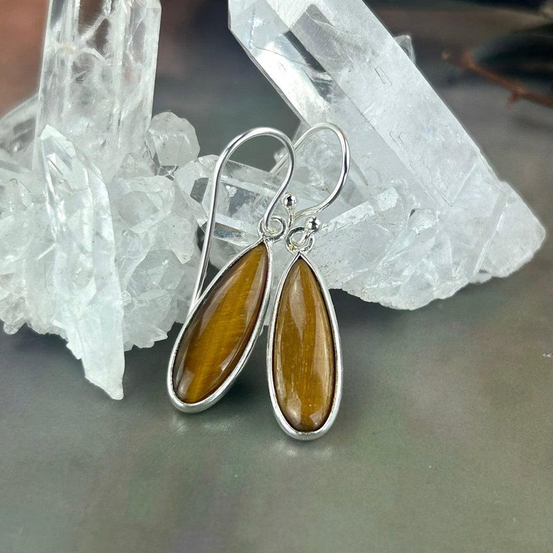 Golden Tiger's Eye Dainty Earrings