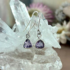 Trillion Cut Amethyst Earrings