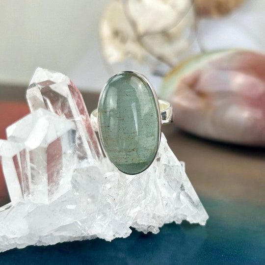 Aquamarine Elongated Oval Ring