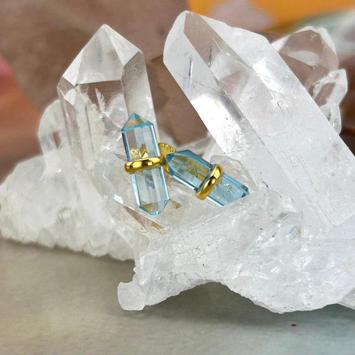 Double Terminated Topaz Studs