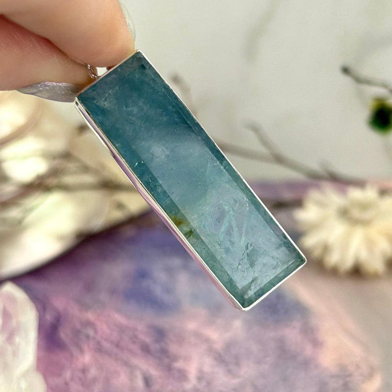 Large Aquamarine Crystal Pendant