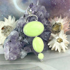 Lemon Chrysoprase Triple Drop Pendant