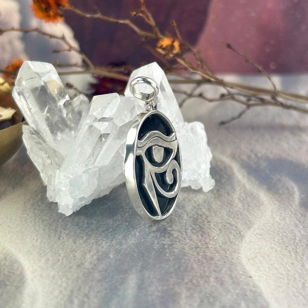 Black Onyx Eye Of Horus Pendant
