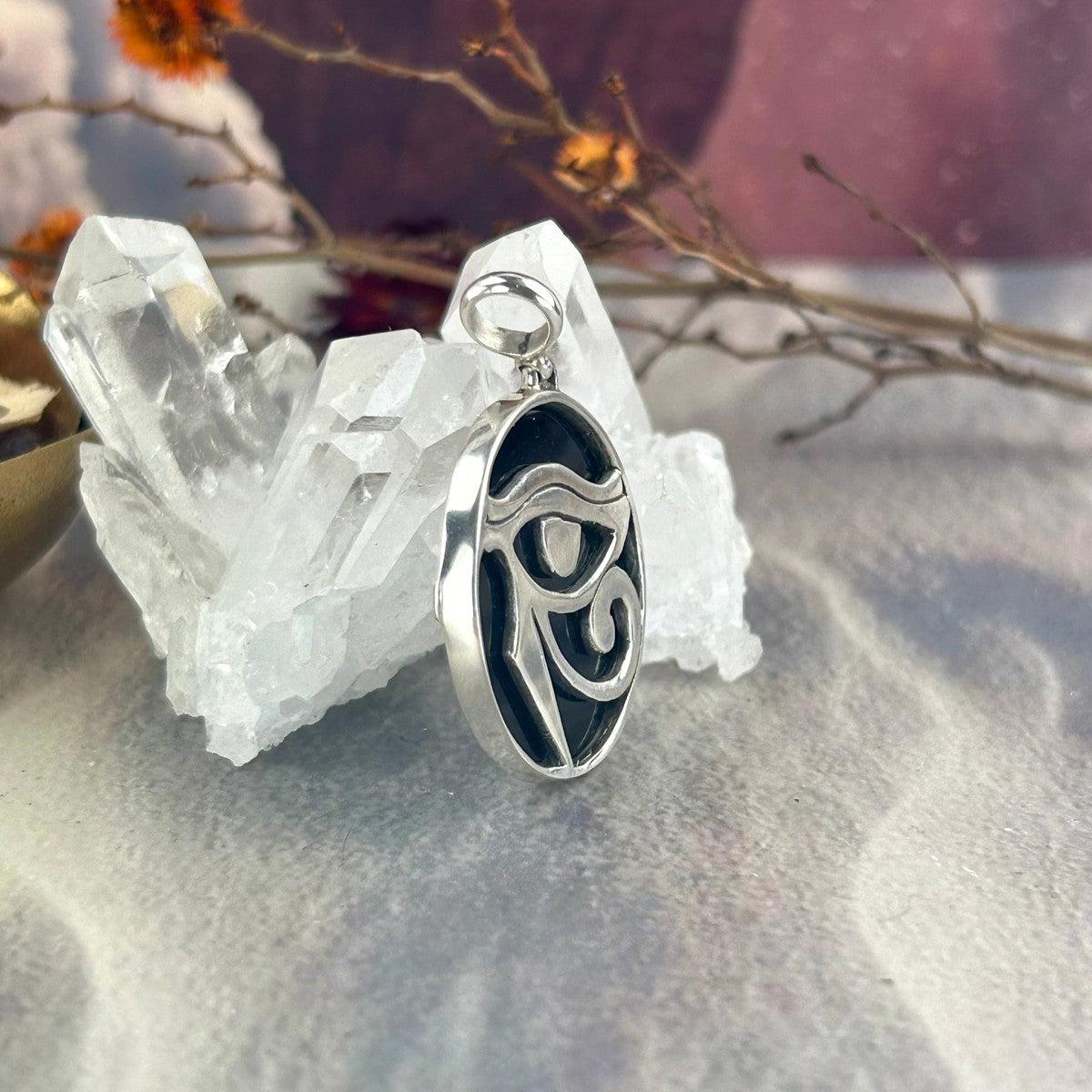 Black Onyx Eye Of Horus Pendant