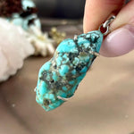 Semi Polished Turquoise Stone Pendant