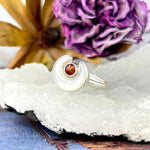 Baltic Amber And Shell Ring