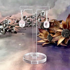 Pink Gemstone Drop Earrings