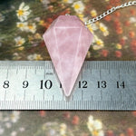 Rose Quartz Diamond Pendulum