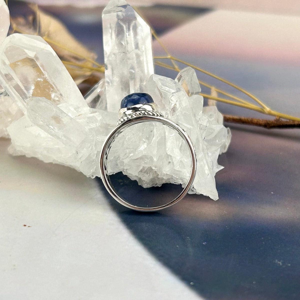 Blue Gemstone Silver Ring