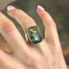 Chunky Labradorite Crystal Ring