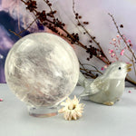 Clear Quartz Crystal Ball With Rainbows