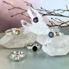 Classic Gemstone Sterling Silver Ring