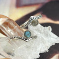 Labradorite V-Shaped Ring