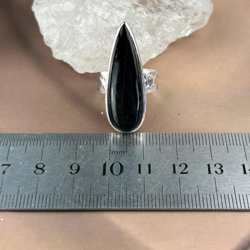 Modern Black Tourmaline Ring
