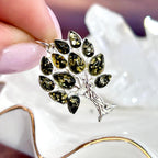 Sterling Silver Amber Tree Pendant