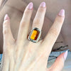 Citrine Rectangle Ring