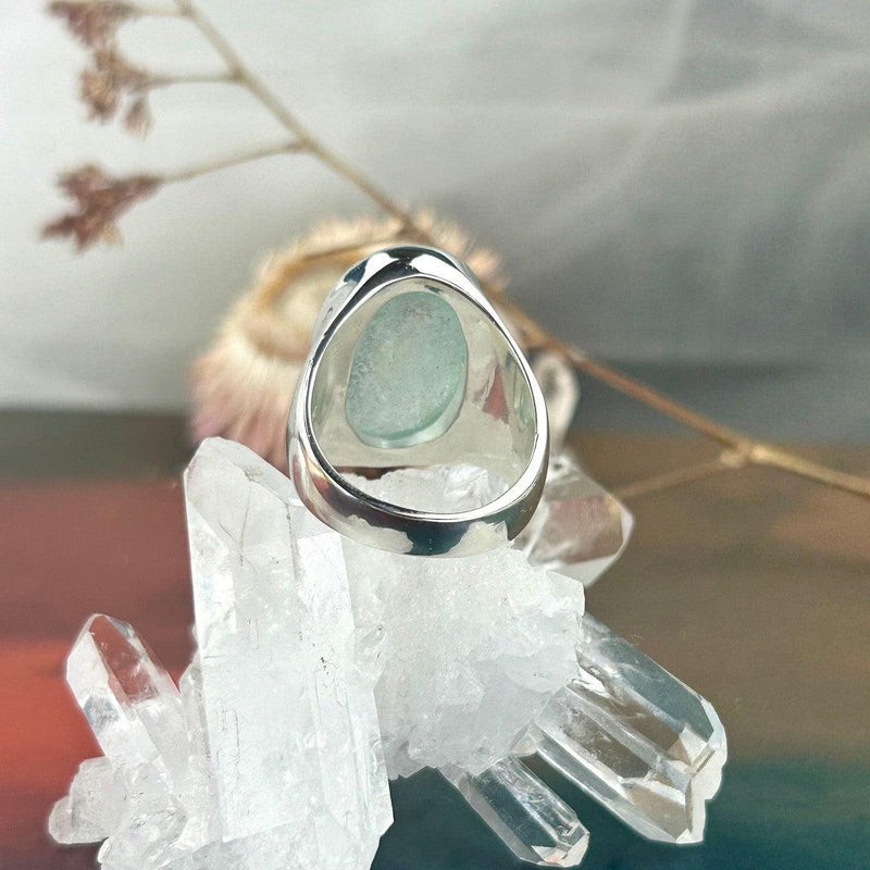 Medium Size Aquamarine Crystal  Ring