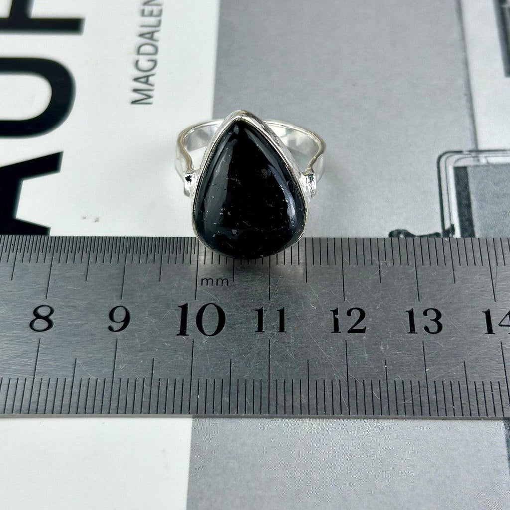 Battered Silver Crystal Ring