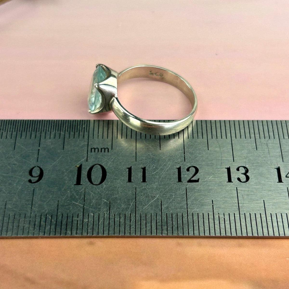 March Birthday Crystal Ring