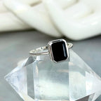 Assorted Gemstone Emerald Cut Ring