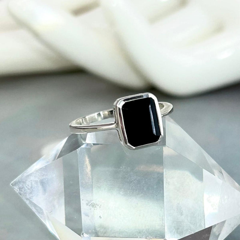 Assorted Gemstone Emerald Cut Ring