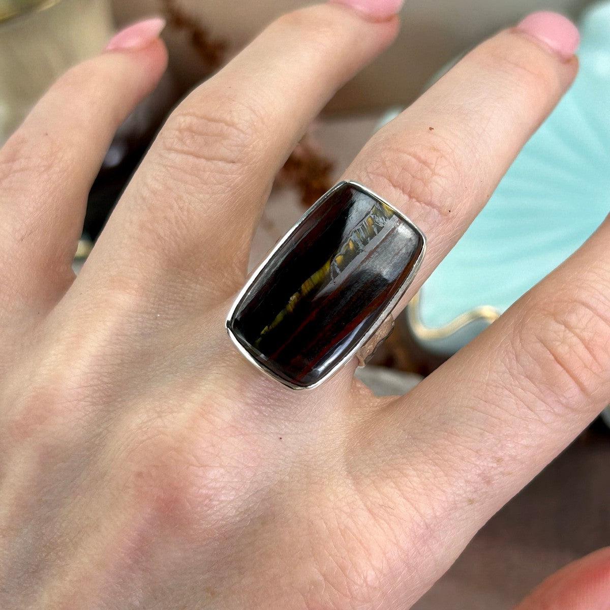 Tiger Iron Bar Ring