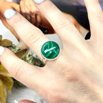 Malachite Round Dome Ring