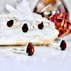 Red Gemstone Silver Ring