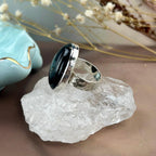 Oval Black Tourmaline Ring