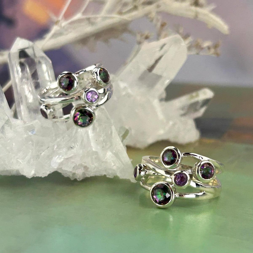 Mystic Topaz Sterling Silver Ring