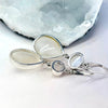 Cat’s Eye & Rainbow Moonstone Double Drop Earrings