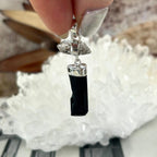 Black Tourmaline Bar Pendant