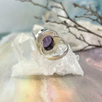 Purple Crystal Sterling Silver Ring