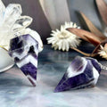 Chevron Amethyst Crystal Pendulum