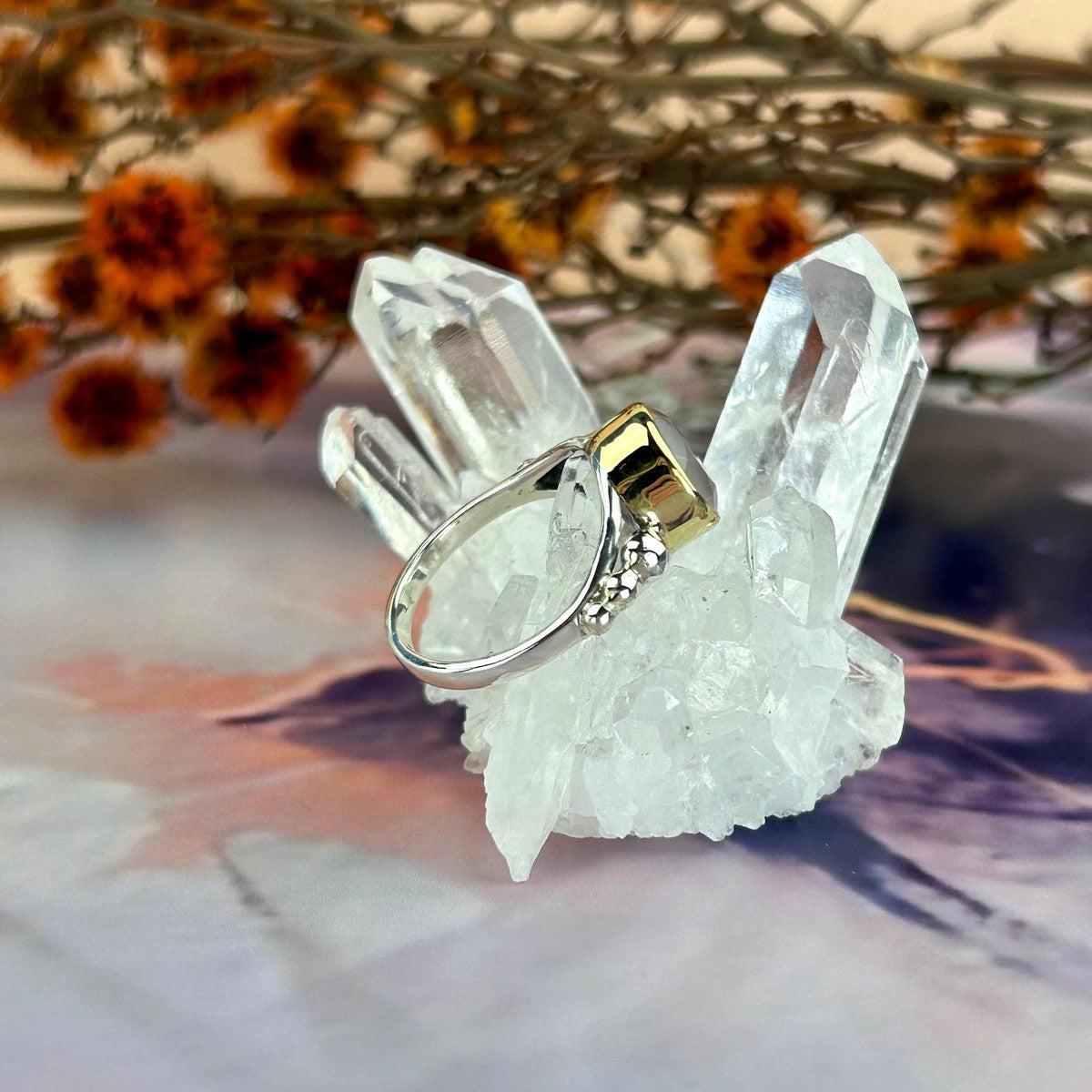 Brilliant Cut Rose Quartz Ring