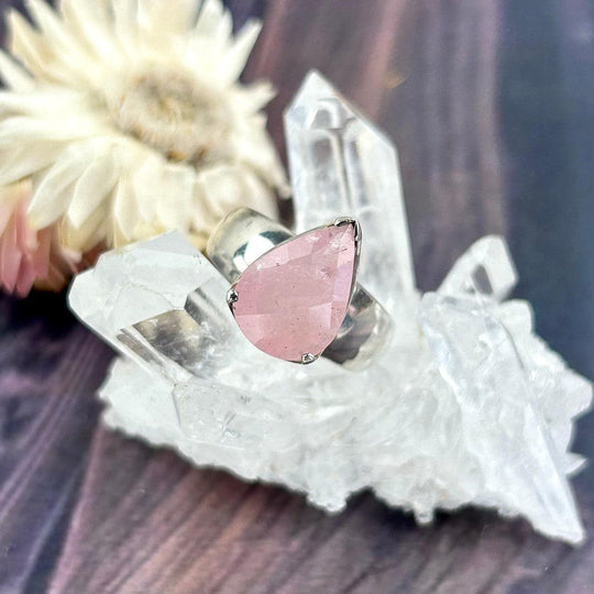 Morganite Teardrop Ring