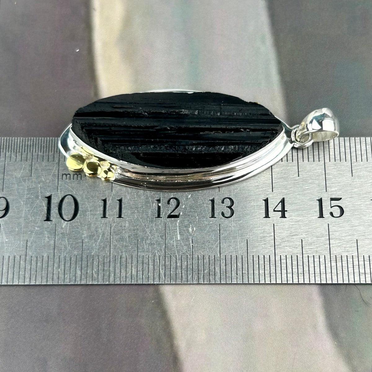 Black Tourmaline Raw Assorted Shape Pendants