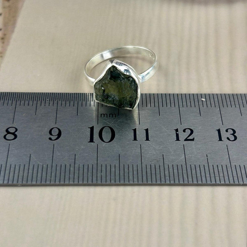 Freeform Moldavite Ring