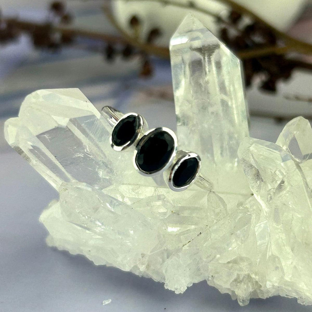 Trio Black Onyx Ring