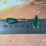 Green Stone In Silver Earrings