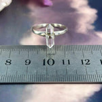 Faceted Clear Quartz Rod Ring