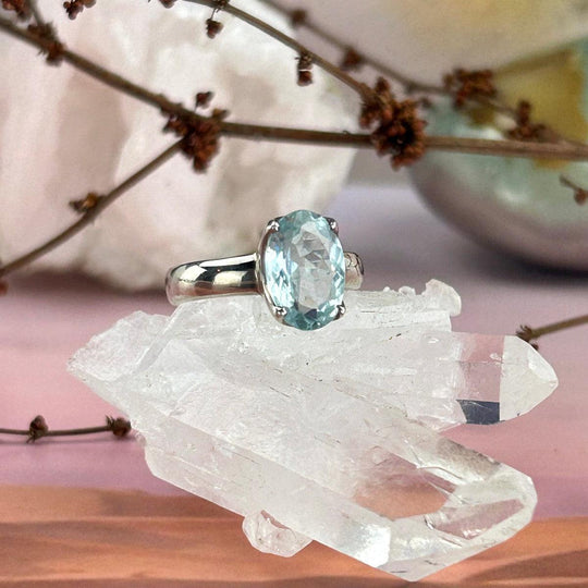 Aquamarine Oval Cut Ring