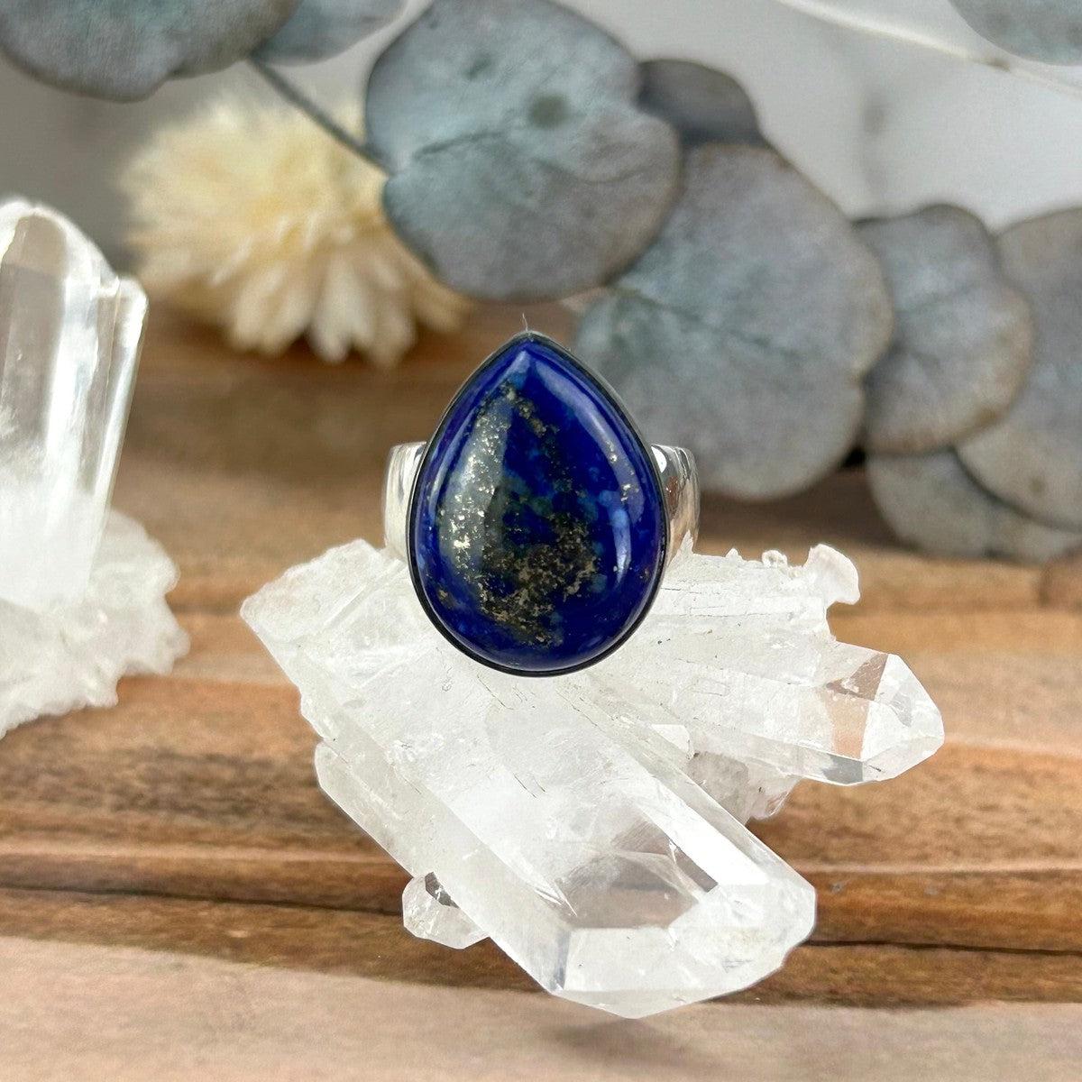 Teardrop Lapis Ring