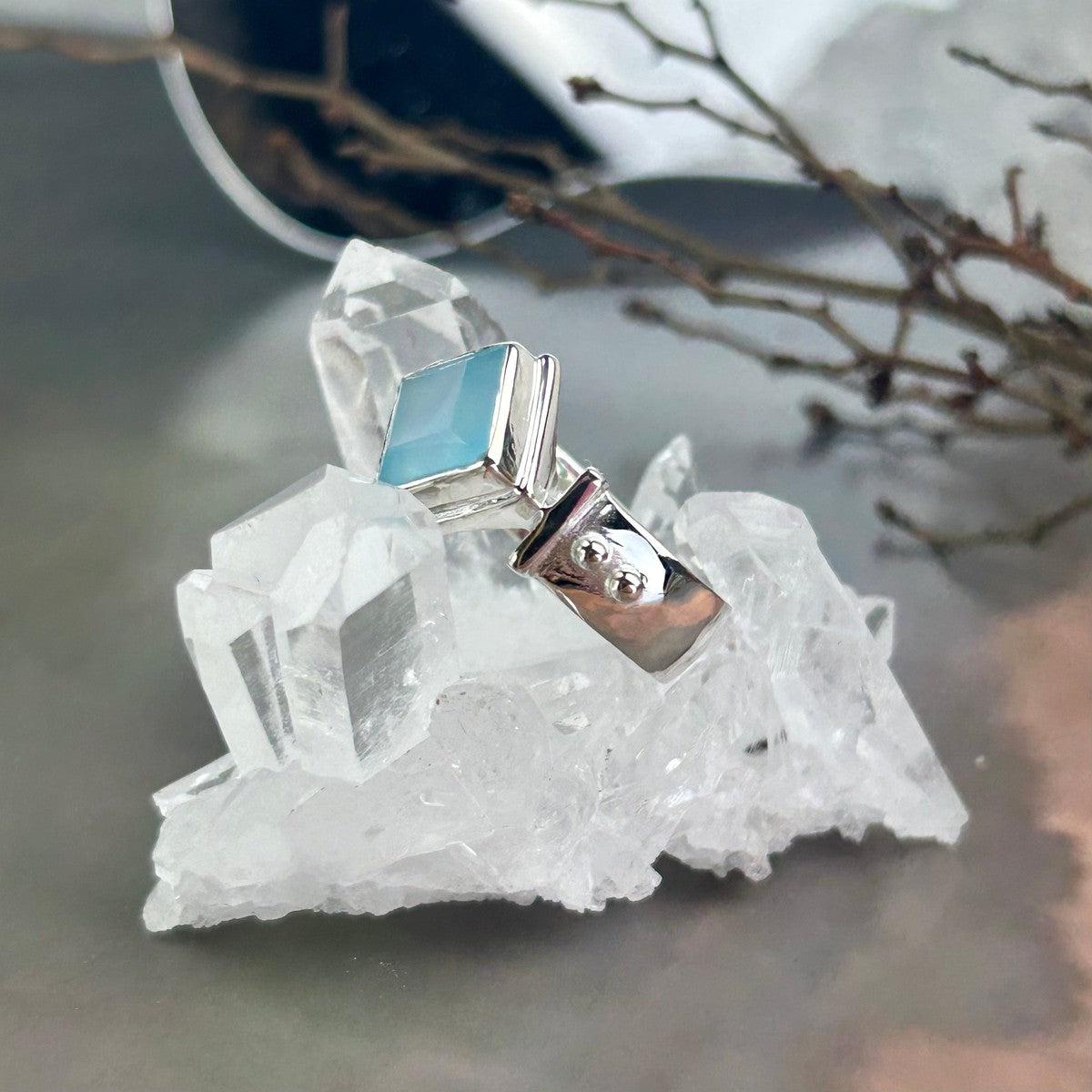 Chalcedony Sterling Silver Ring