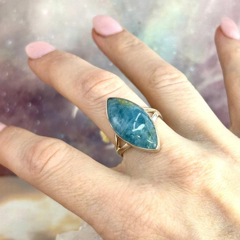 Ocean Blue Crystal Ring